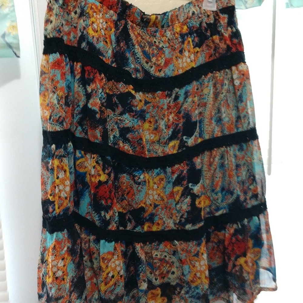 Plus size midi skirt